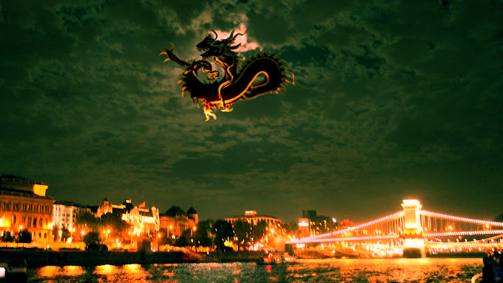 A city in the night.